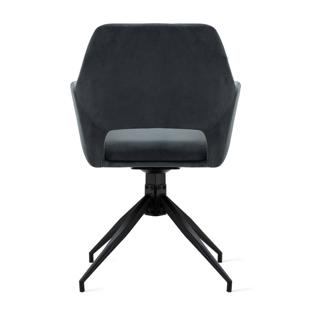 Draaibare Eetkamerstoel Tove - 180° Auto-Return - Velvet Antraciet