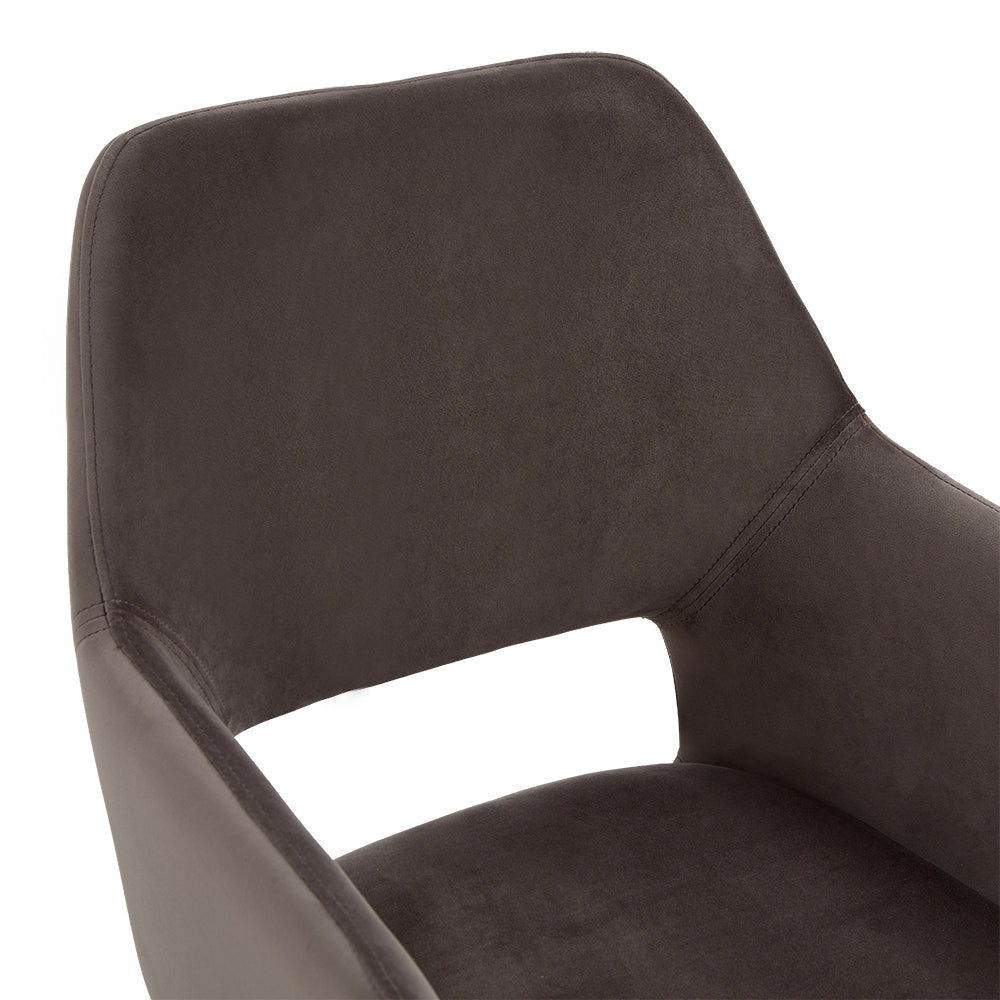 Draaibare Eetkamerstoel Tove - 180° Auto-Return - Velvet Grijs