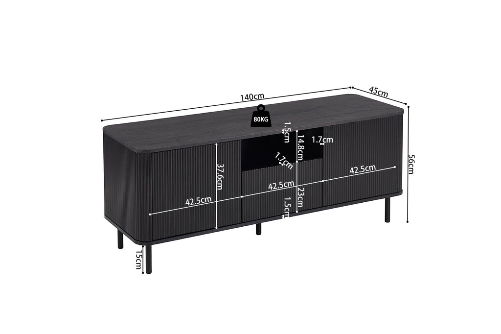 TV meubel 'Lagos' 140 cm Decor Donkerbruin