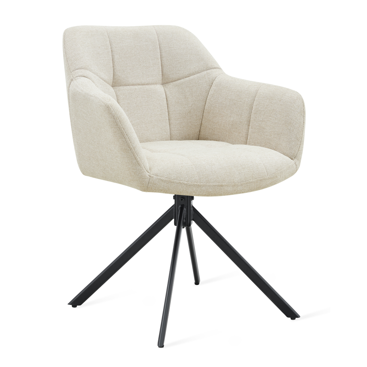 Draaibare Eetkamerstoel Jay - 180° Auto-Return - Linnen Beige