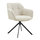 Draaibare Eetkamerstoel Jay - 180° Auto-Return - Linnen Beige