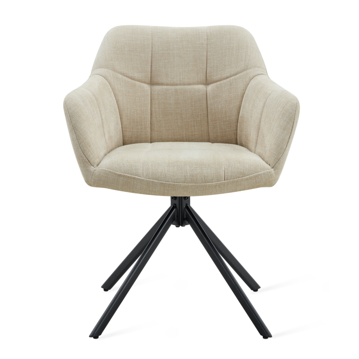 Draaibare Eetkamerstoel Jay - 180° Auto-Return - Stof Zand / Beige