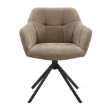 Draaibare Eetkamerstoel Jay - 180° Auto-Return - Stof Taupe