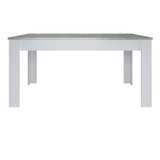 Eetkamertafel Floride - Wit, met melamine top, 77x90x160 cm, past bij Floride vitrine kast en dressoir. Gemaakt van spaanplaat, geschikt voor elke eetkamer.