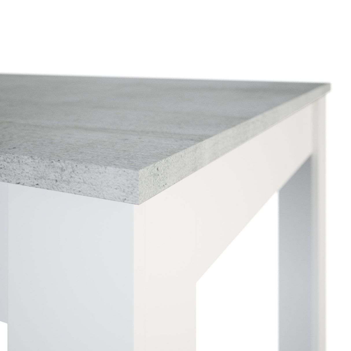 Eetkamertafel Floride - Wit met melamine top, ideaal voor elke eetruimte. Combineerbaar met Floride vitrine kast of dressoir voor een harmonieuze inrichting.