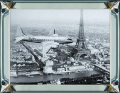 Spiegellijst 70x90cm fly over Paris