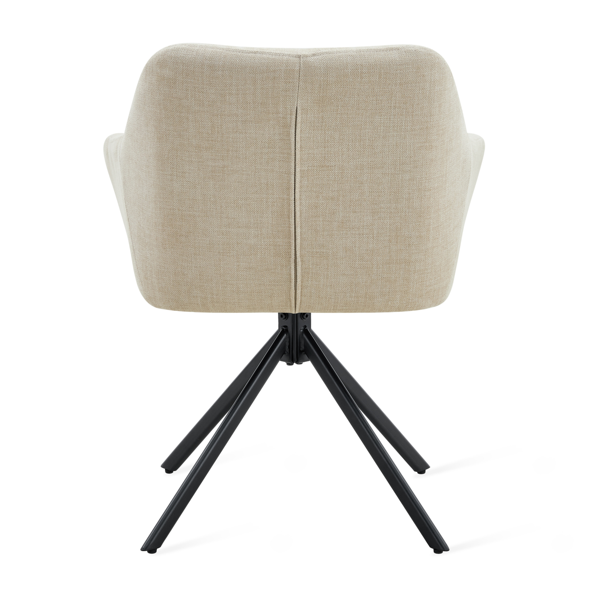 Draaibare Eetkamerstoel Jay - 180° Auto-Return - Stof Zand / Beige