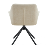 Draaibare Eetkamerstoel Jay - 180° Auto-Return - Stof Zand / Beige