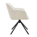 Draaibare Eetkamerstoel Jay - 180° Auto-Return - Linnen Beige