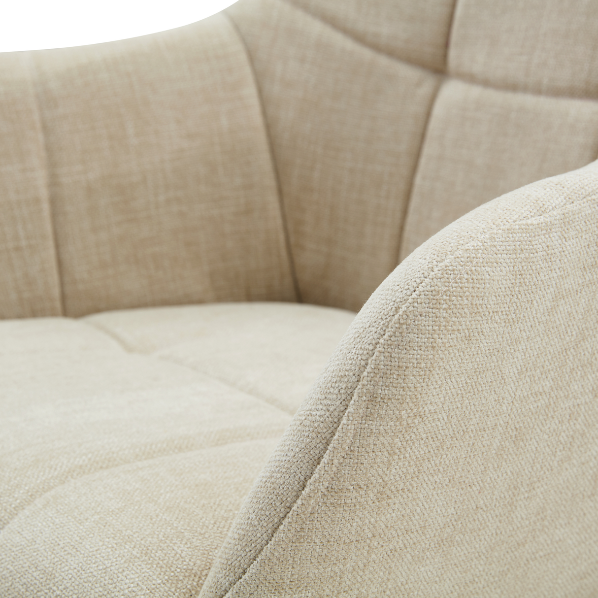 Draaibare Eetkamerstoel Jay - 180° Auto-Return - Stof Zand / Beige