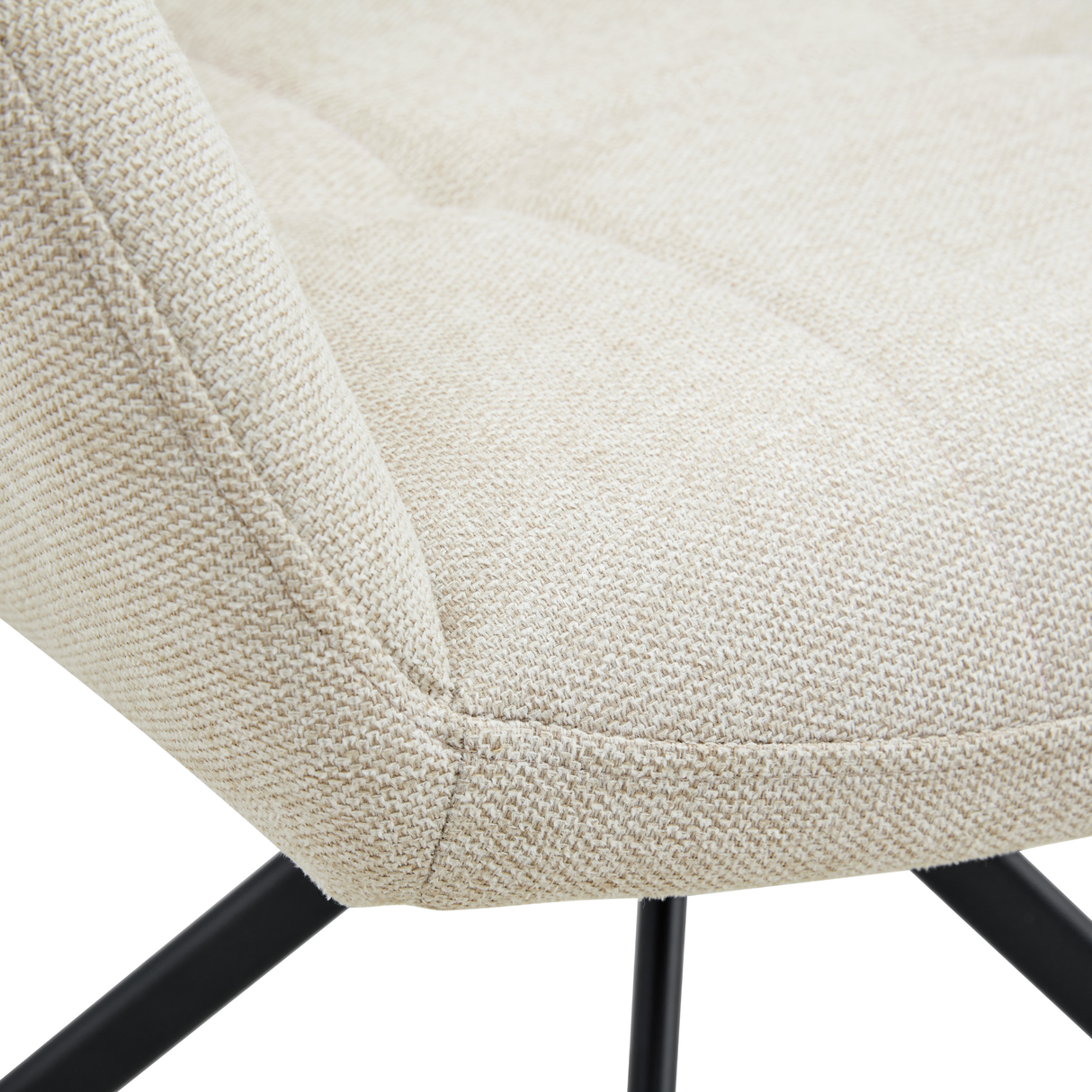 Draaibare Eetkamerstoel Jay - 180° Auto-Return - Linnen Beige