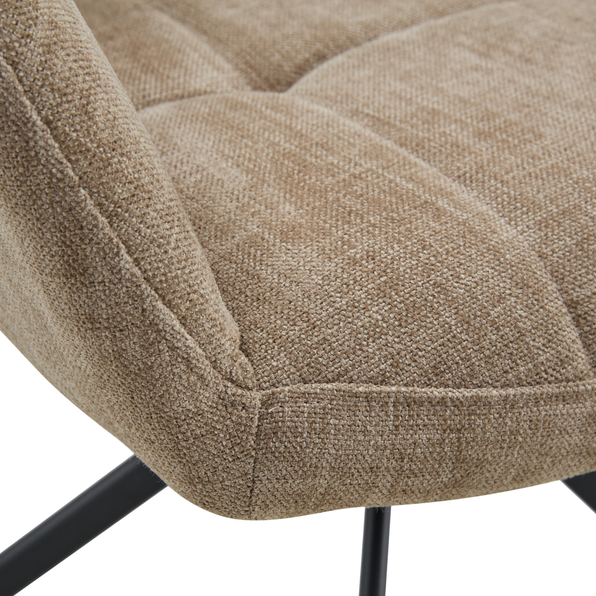 Draaibare Eetkamerstoel Jay - 180° Auto-Return - Stof Taupe