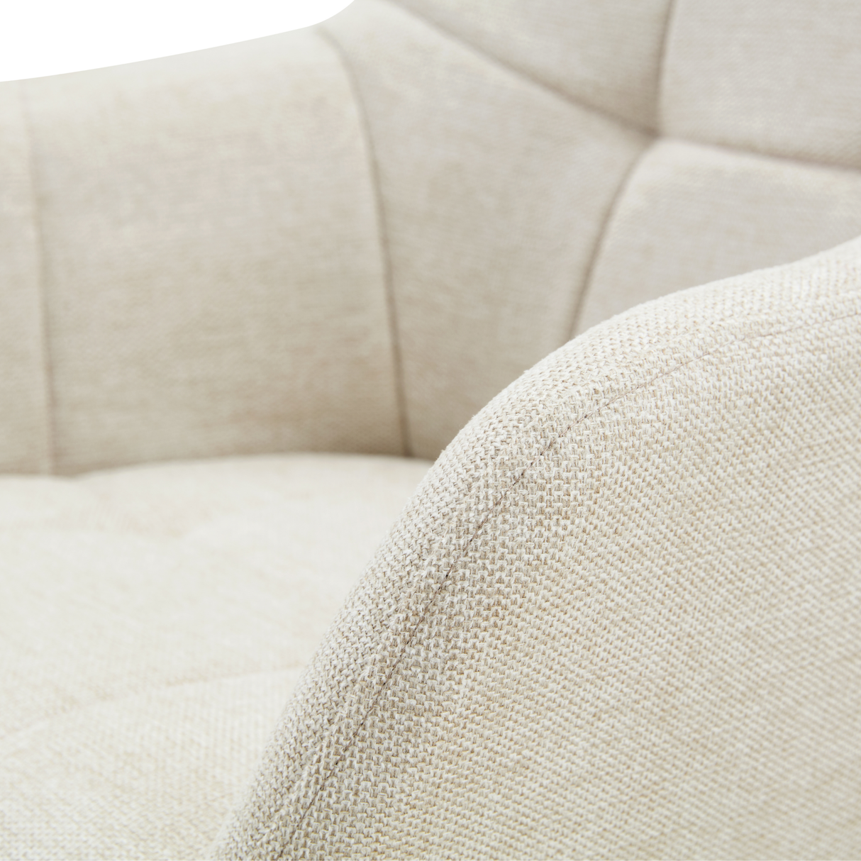 Draaibare Eetkamerstoel Jay - 180° Auto-Return - Linnen Beige