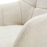 Draaibare Eetkamerstoel Jay - 180° Auto-Return - Linnen Beige