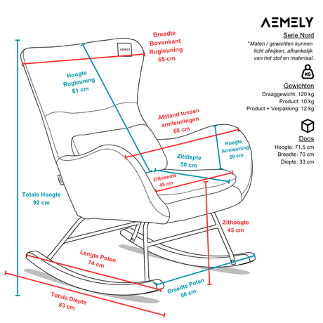 Aemely Nord Technische Maatvoering