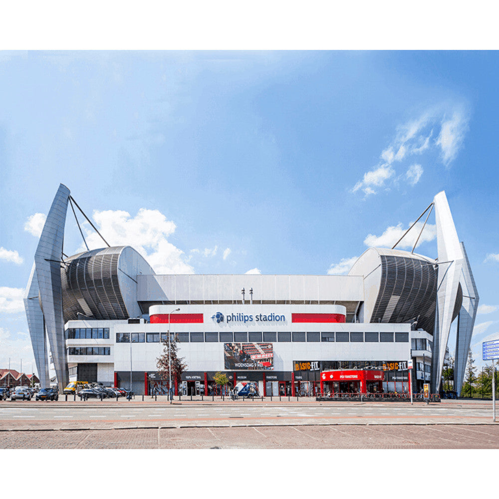 Schilderij 'PSV Stadion Eindhoven' Dibond Aluminium