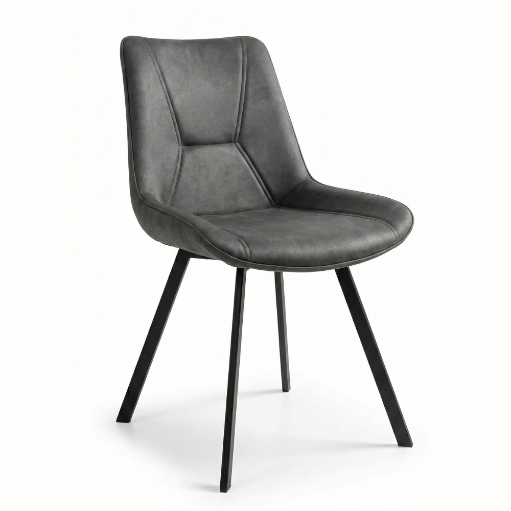 Eetkamerstoel Luna - Microvezel Grijs