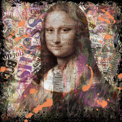 Glasschilderij 100x100cm Mona Lisa modern