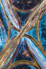 Glasschilderij 120x80cm Blue highway abstract