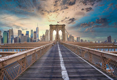 Glasschilderij 160x110cm New York Brooklyn Bridge view