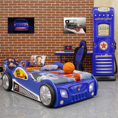 Raceauto Kinderbed Monza 205×115 – Blauw
