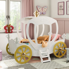 Kinderbed Princess Carriage 205x120 - Wit