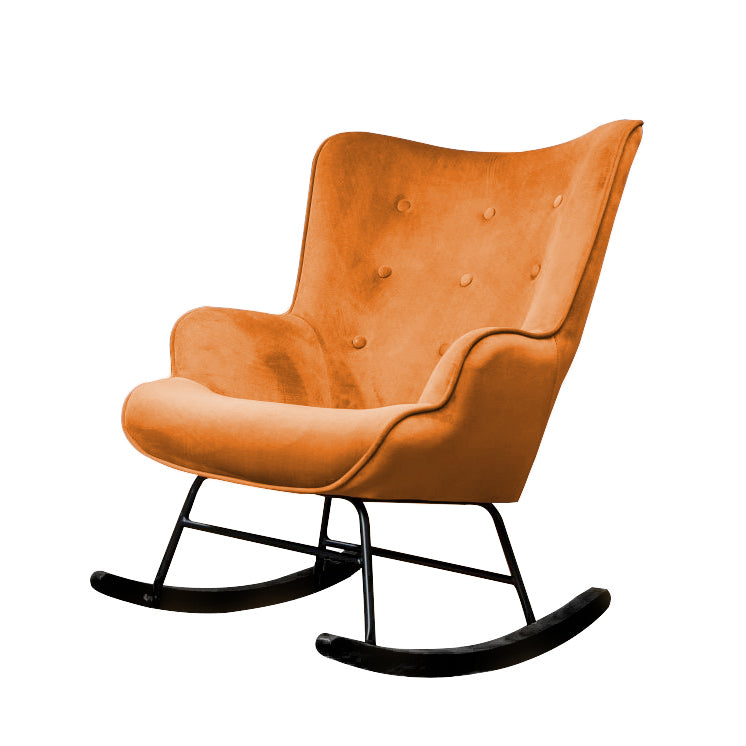 Oranje koper schommelstoel voor de babykamer