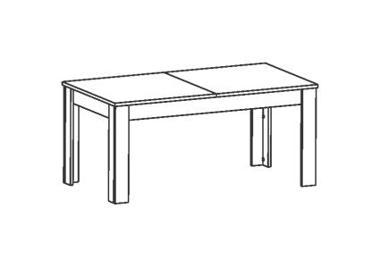 Uitschuifbare Tafel 170/230X90 Marquis, een elegant ontwerp met dikke, waterbestendige panelen, geschikt voor 8-10 personen, perfect voor uw woonkamer.