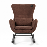 Aemely® Schommelstoel Nord - Bruin Raw Teddy & Zwart Hout