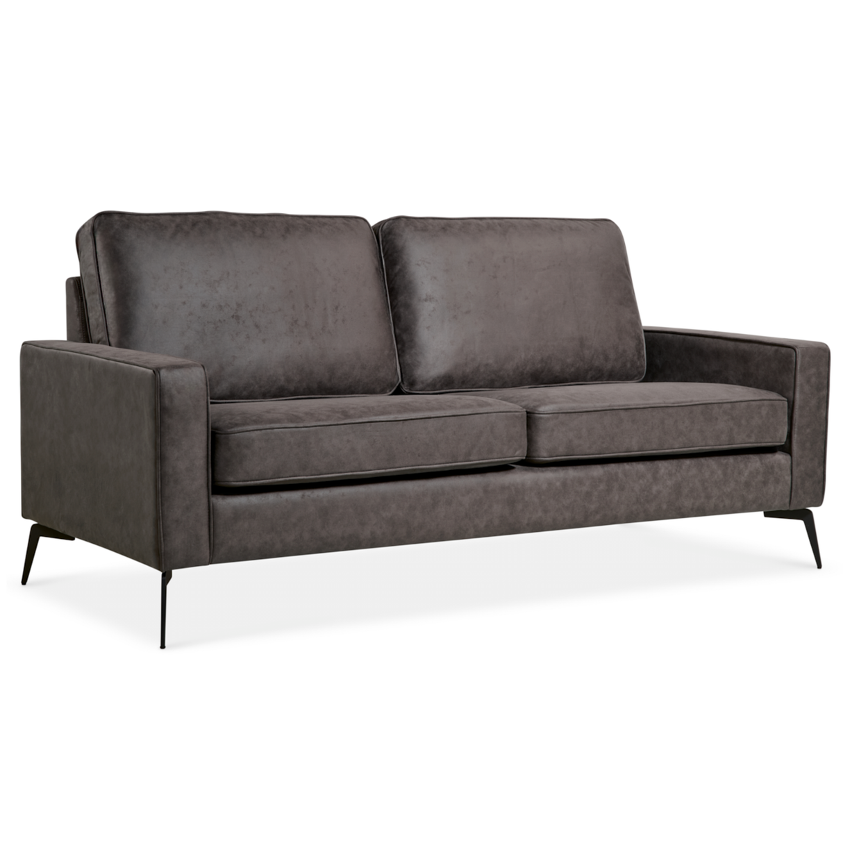 2-Zits Bank Nina - Microleder Antraciet