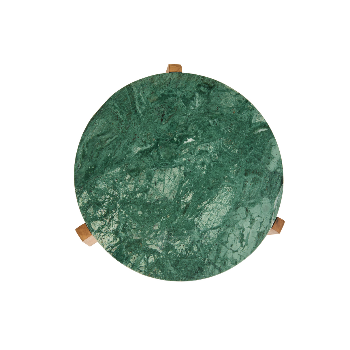 Bijzettafel Lilo - Walnoot Acacia & Groen Marmer