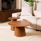 Bijzettafel Mona 80 - Lichtbruin Mangohout