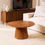 Bijzettafel Mona 80 - Lichtbruin Mangohout