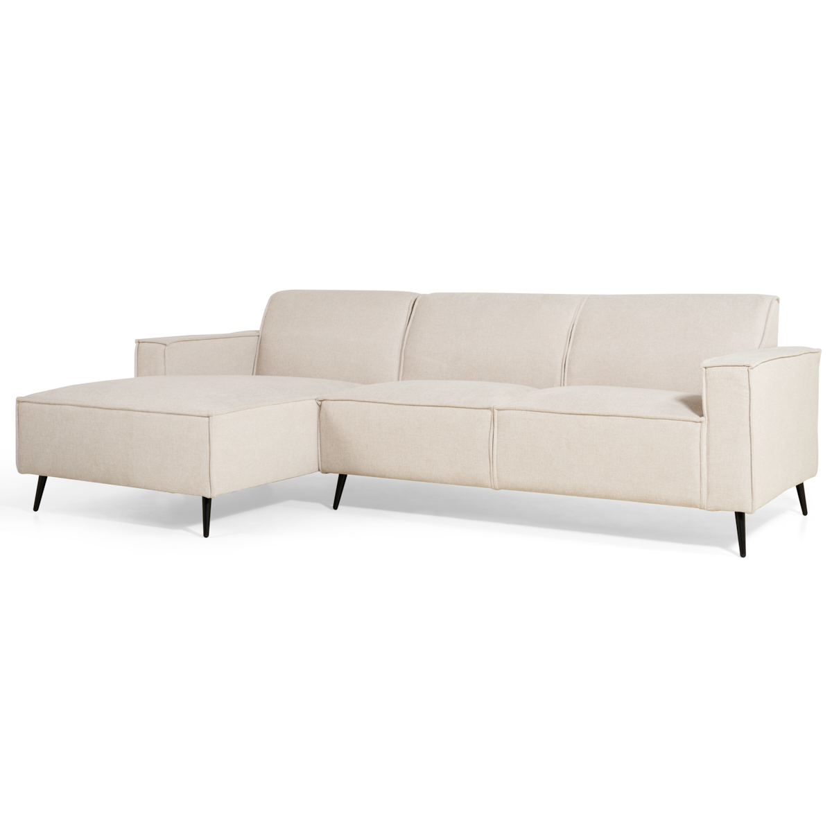 Hoekbank Kato - Linnen Beige, Hoek Links