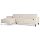 Hoekbank Kato - Linnen Beige, Hoek Links