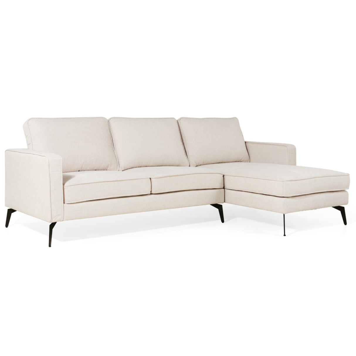 Hoekbank Jack - Linnen Beige, Hoek Wisselbaar