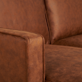 Hoekbank Jack - Microleder Cognac, Hoek Wisselbaar
