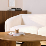 Hoekbank Leo - Bouclé Beige, Hoek Rechts