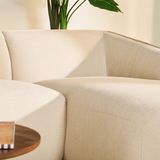 Hoekbank Leo - Stof Beige, Hoek Rechts