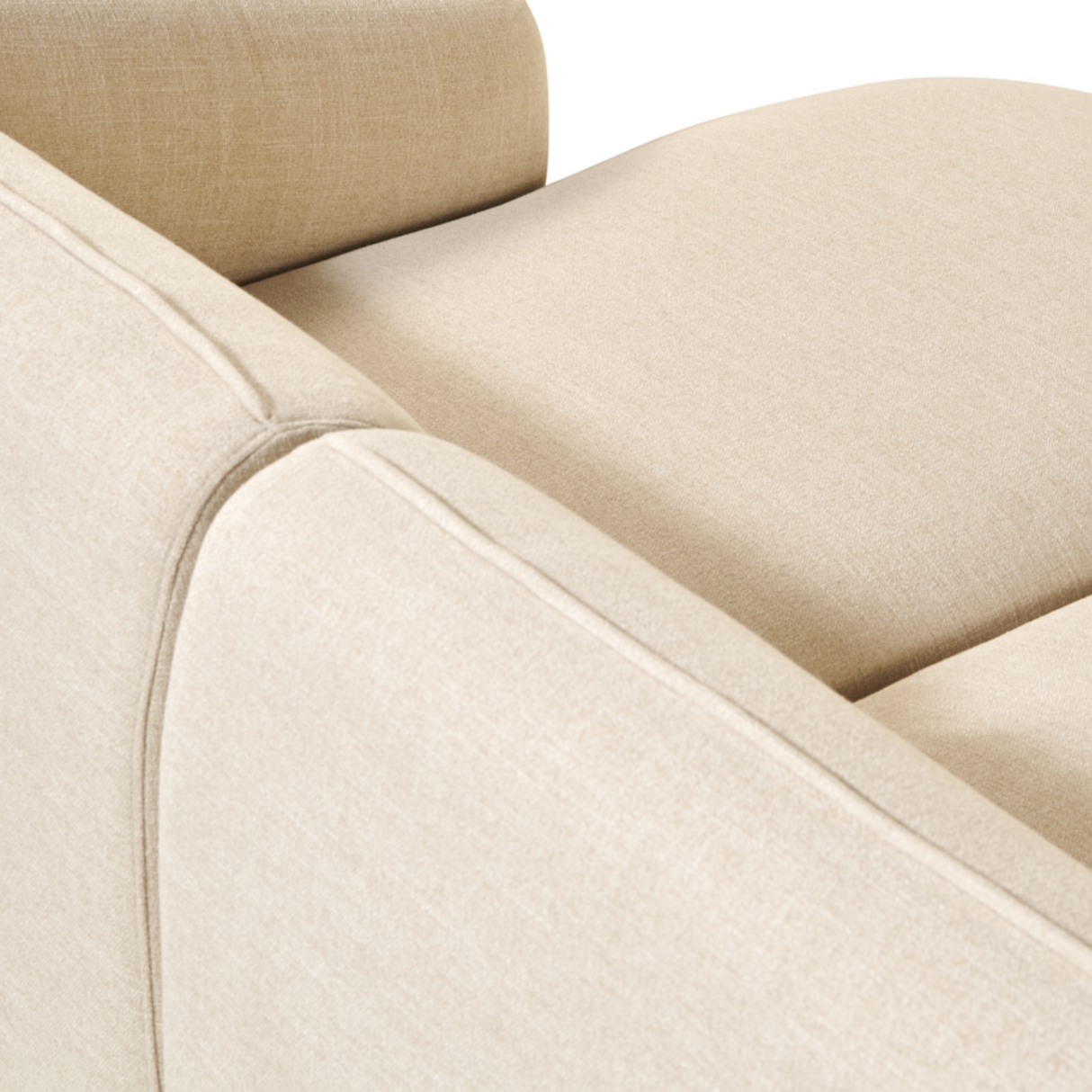 Hoekbank Leo - Stof Beige, Hoek Rechts