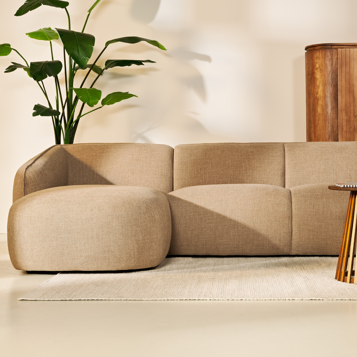 Hoekbank Leo - Stof Taupe