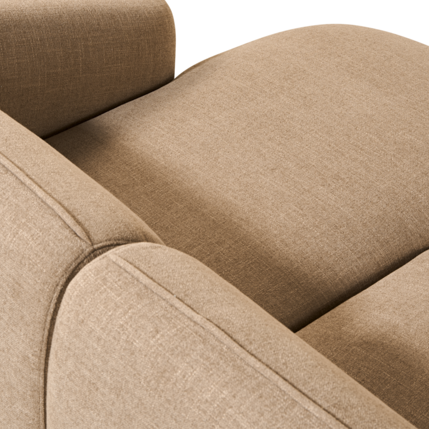 Hoekbank Leo - Stof Taupe, Hoek Rechts