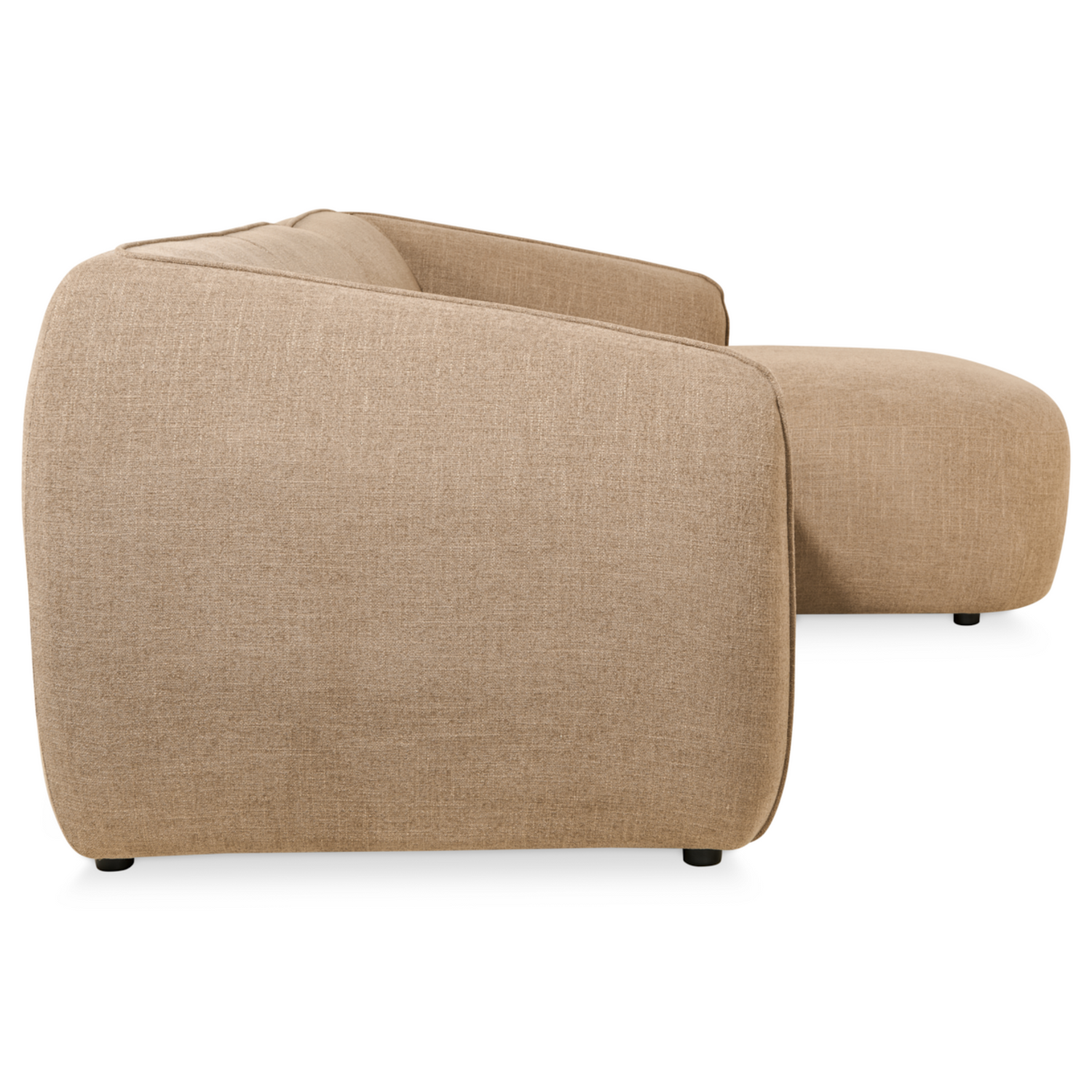 Hoekbank Leo - Stof Taupe, Hoek Rechts