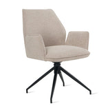 Draaibare Eetkamerstoel Jenn - 180° Auto-Return - Bouclé Taupe