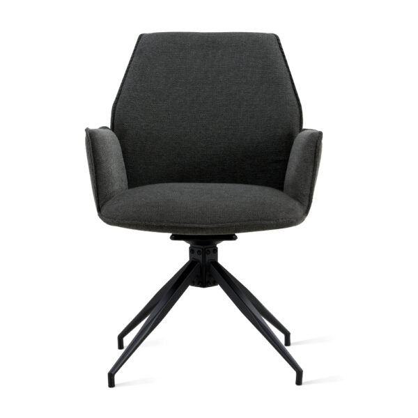 Draaibare Eetkamerstoel Jenn - 180° Auto-Return - Linnen Antraciet