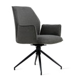 Draaibare Eetkamerstoel Jenn - 180° Auto-Return - Linnen Antraciet
