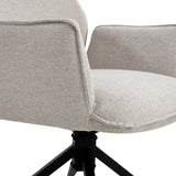 Draaibare Eetkamerstoel Jenn - 180° Auto-Return - Linnen Beige