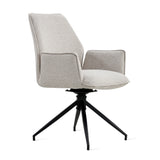 Draaibare Eetkamerstoel Jenn - 180° Auto-Return - Linnen Beige