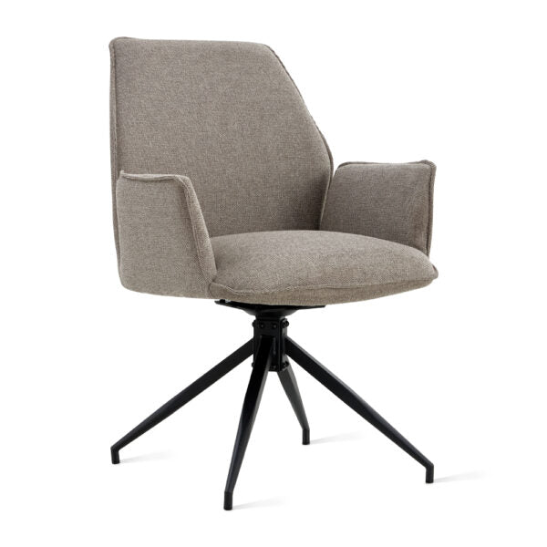 Draaibare Eetkamerstoel Jenn - 180° Auto-Return - Linnen Taupe