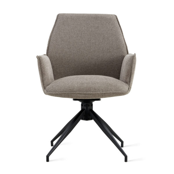 Draaibare Eetkamerstoel Jenn - 180° Auto-Return - Linnen Taupe